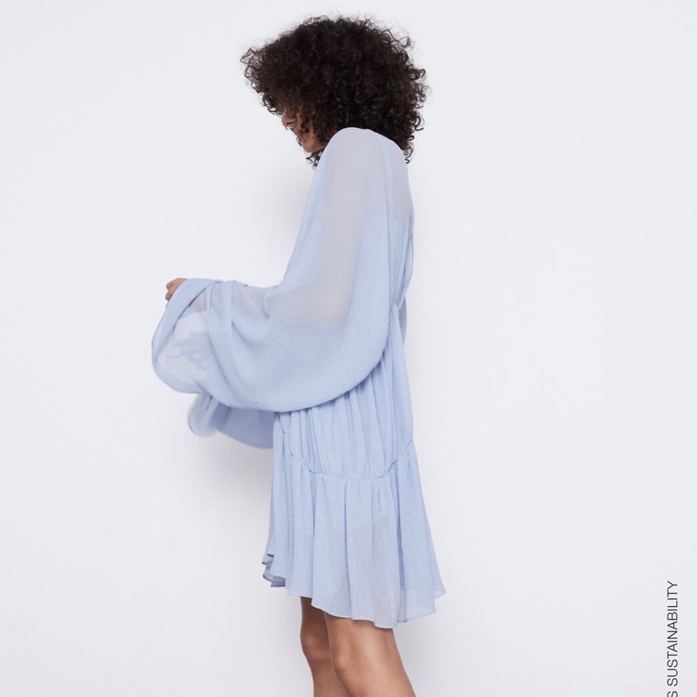 ZARA BNWT Draped Pleated Dress - Picture 5 of 10